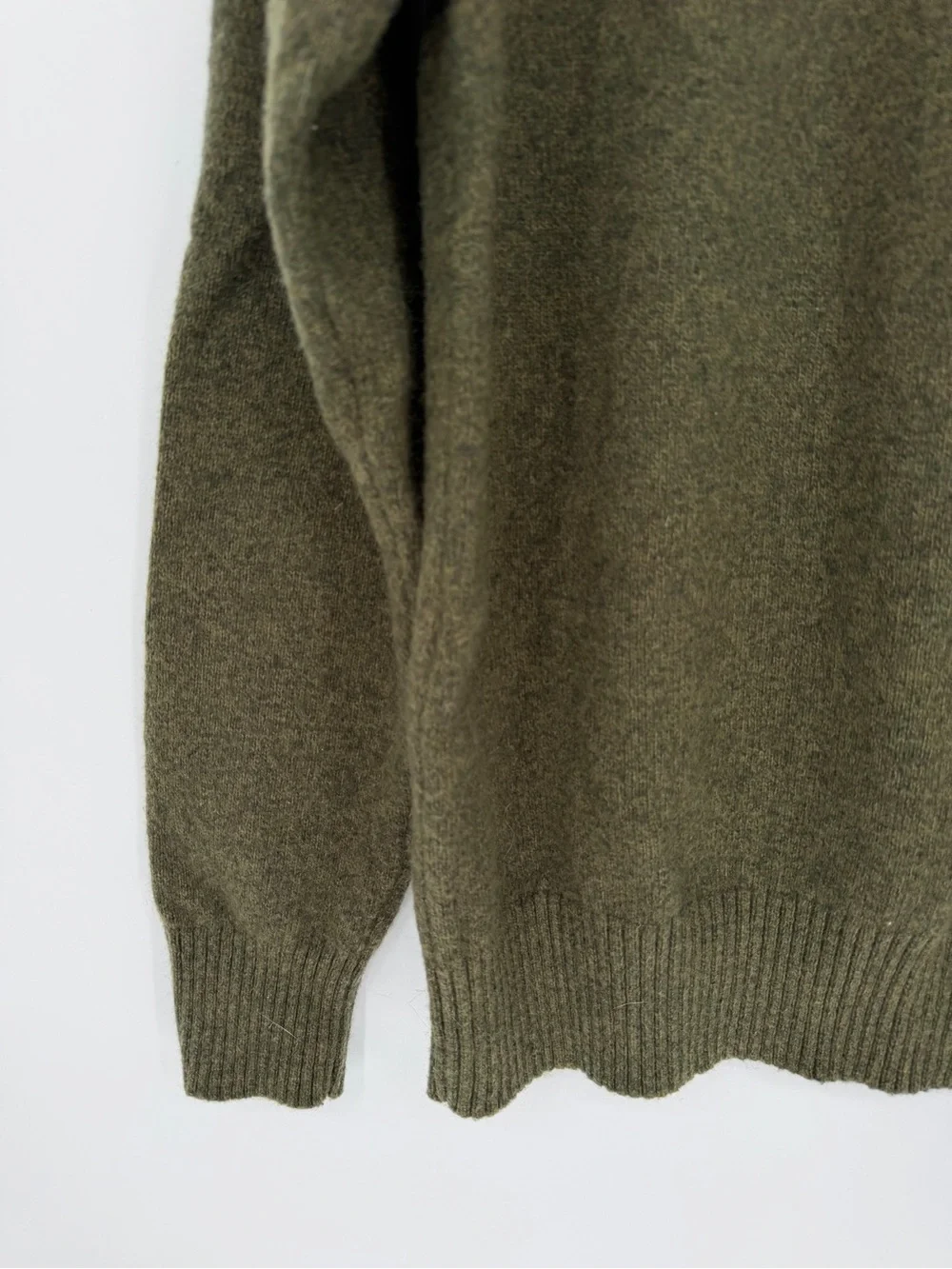 J.Crew Lambswool Blend Raglan Crewneck Sweater Green Men's - M